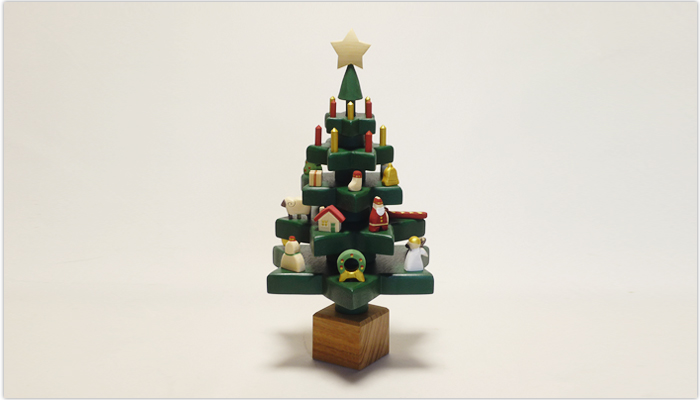 「里の木のおもちゃ みのる」(里のみのる工房)|「組み立て式 木製のクリスマスツリー 5段」