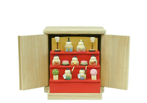 「里のどんぐりびな」三段飾